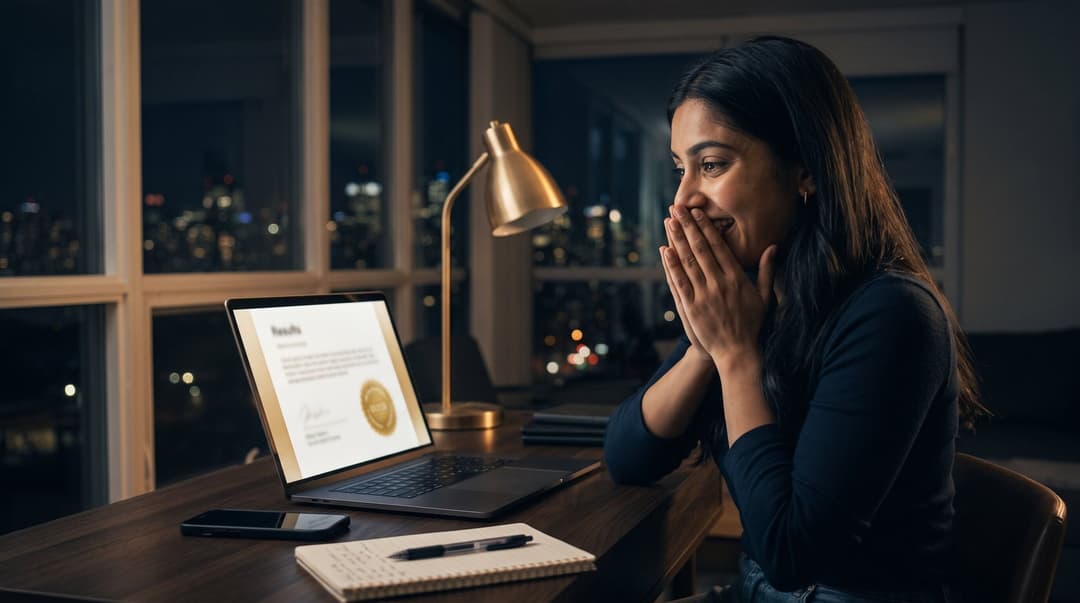 Candidate passing the TEF Canada exam